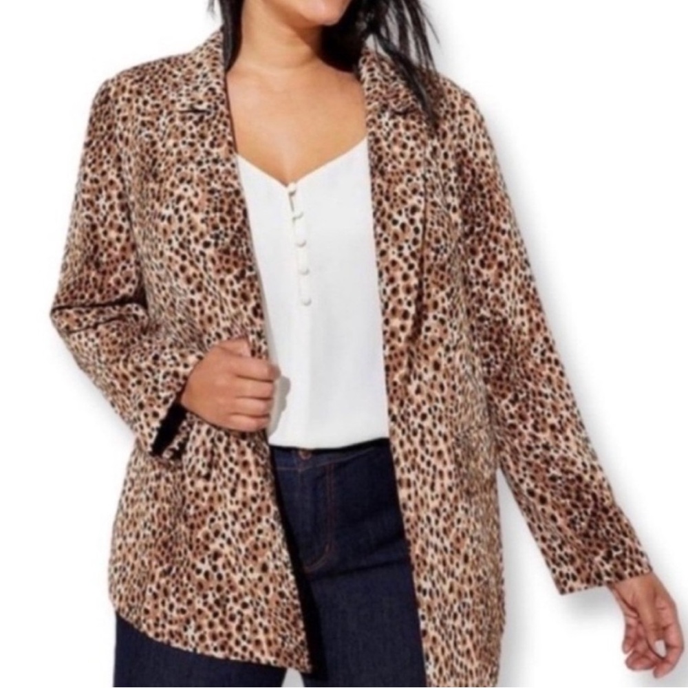 LOFT PLUS - Animal print blazer- NEW WITH TAGS